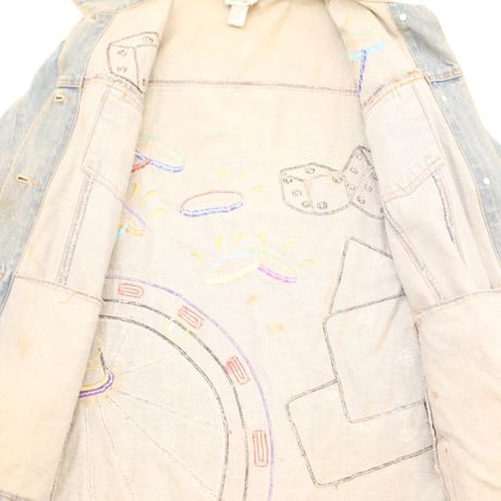 80s~ カスタム デニム ジャケット Ornament Denim Jacket