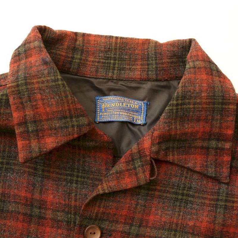 PENDLETON ペンドルトン 70s USA製 ウール 開襟 チェック シャツ 