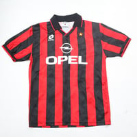 94-95 ロット ACミラン フットボール ゲームシャツ Lotto AC Milan Football Game Shirt#