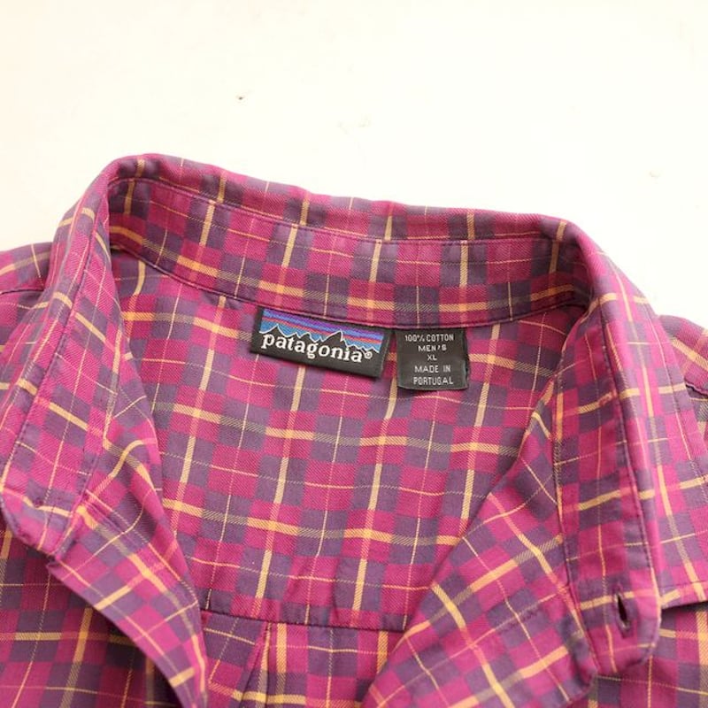 90s パタゴニア　コットンチェックシャツ　香港製　パープル 90s パタゴニア コットンチェックシャツ 香港製 - メルカリ