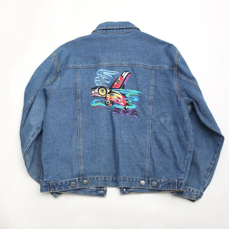 90s カラフルデザイン デニムジャケット itimi jantiques 90s カラフルデザイン デニムジャケット itimi jantiques 90s