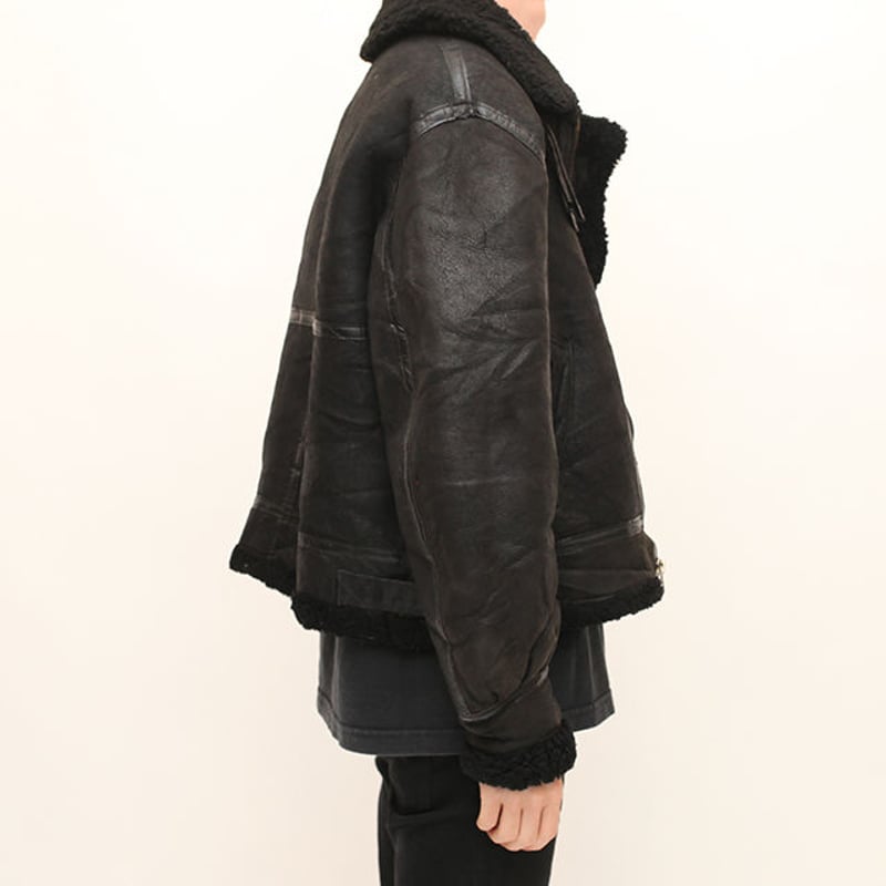 Vintage Black B-3 Mouton Jacket | Blue Vintage Black B-3 Mouton Jacket | Blue
