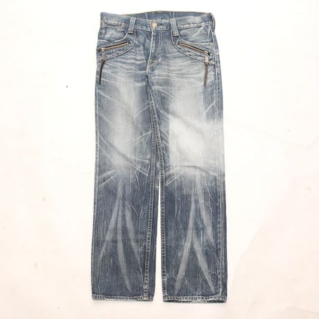 Levi'sリメイクダメージフレア極太デニムパンツ グランジ　archive Levi's - Levi's リーバイス 90s VINTAGE 551ZXX BIG E 復刻