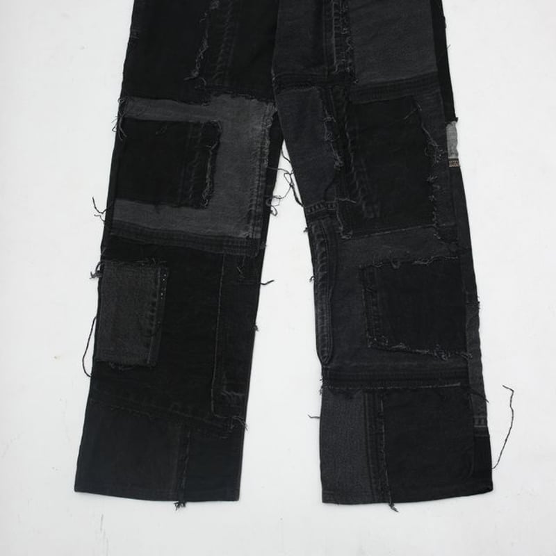 リーバイス パッチワーク リメイク ブラックデニムパンツ Levi's リーバイス パッチワーク リメイク ブラックデニムパンツ Levi's
