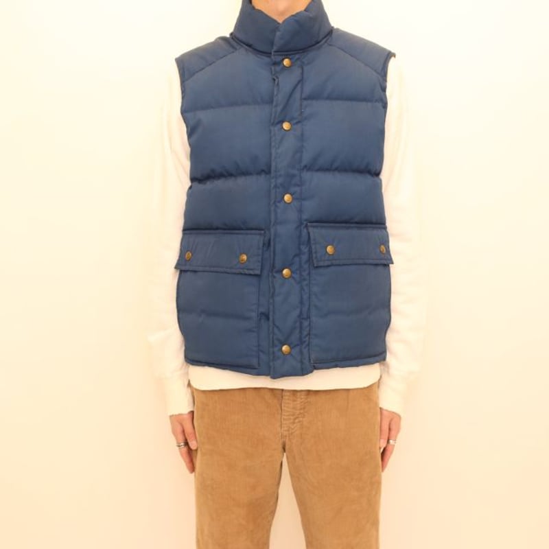 80s エディバウアー ダウンベスト Eddie Bauer Down Vest | Blue