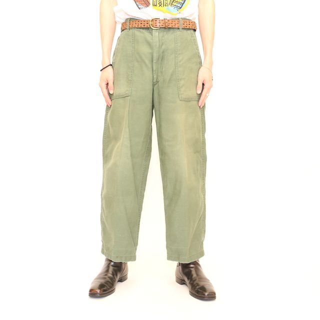 70's U.S.ARMY ベイカーパンツ ジッパー 軍パン Military Utility Pants #