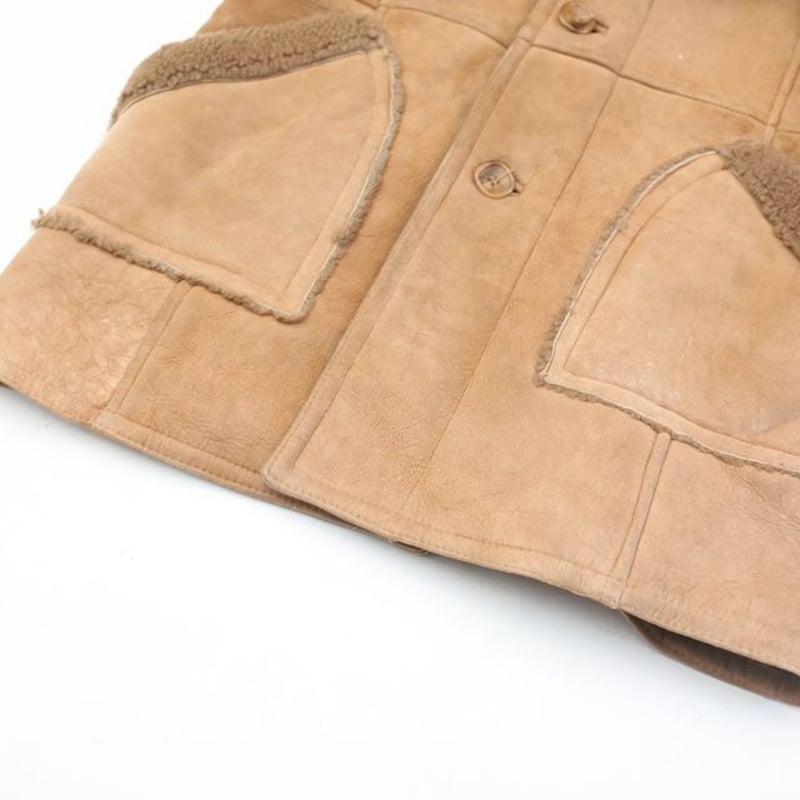 70s Searsムートンコート ヴィンテージ ビンテージ レザーボアジャケット 70s ビンテージ sears レザー ボア ジャケット 36 - メルカリ