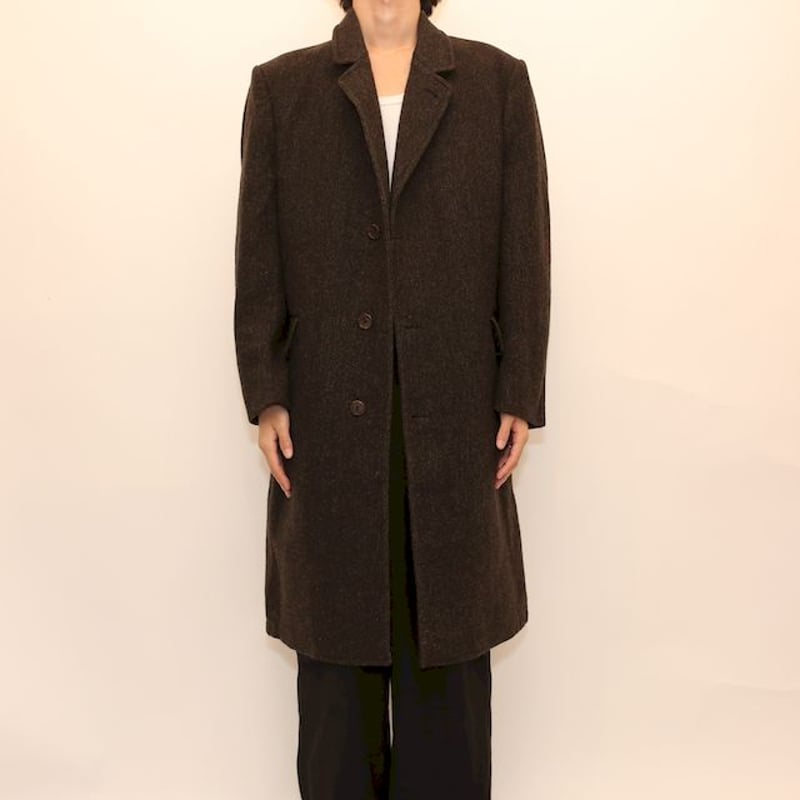 vintage チェスターフィールドコート ヘリンボーン usa製 1930s Vintage Bespoke Wool Chester Field Coat ヴィンテージ