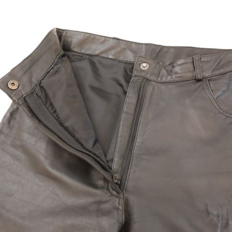 レザー  テーパード パンツ Black Leather Tapered  Pants