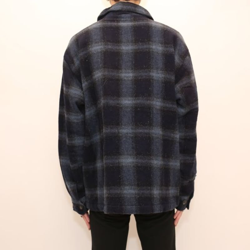 unknown vintage オンブレチェック シャドーチェック ブルゾン unknown vintage オンブレチェック シャドーチェック ブルゾン