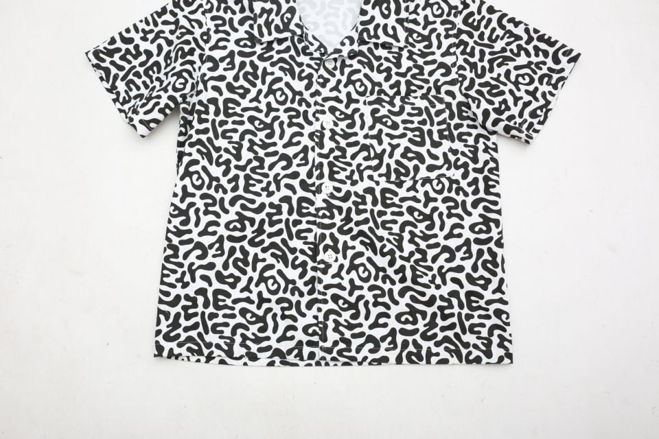 良品 韓国軍 襟章 ワッペン付き HBT バクテリア アメーバカモ 迷彩