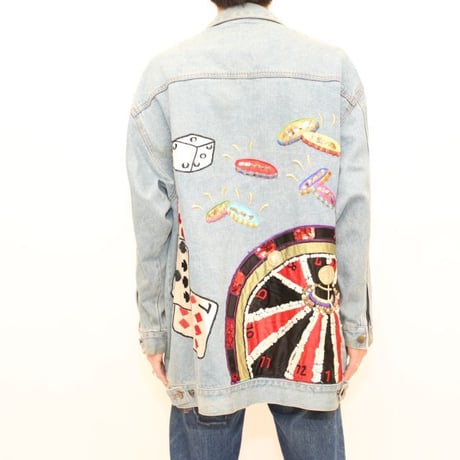 80s~ カスタム デニム ジャケット Ornament Denim Jacket