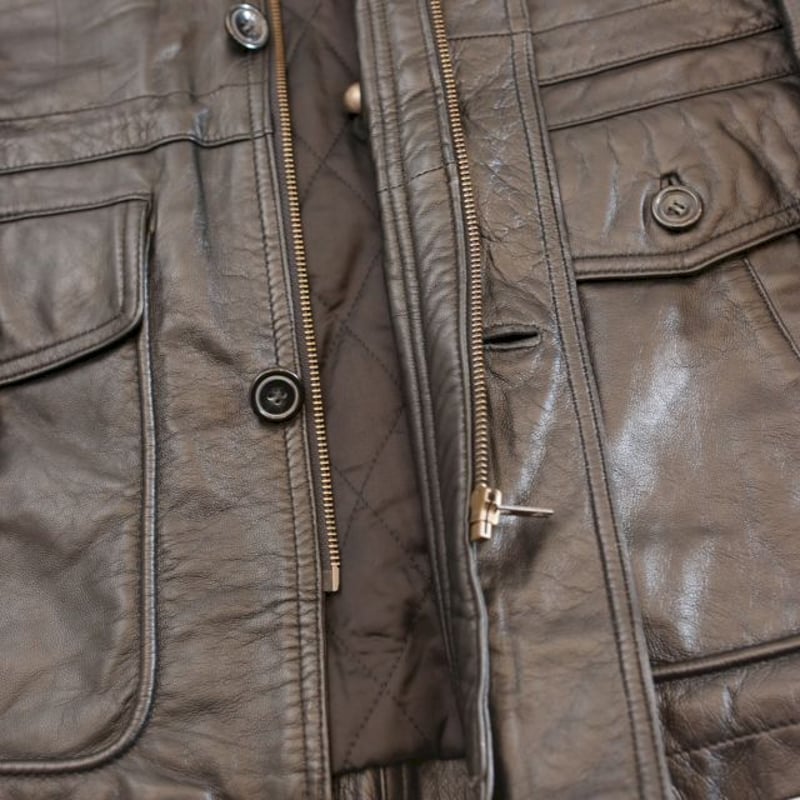 レザー ハーフ カーコート Vintage Leather Car Coat