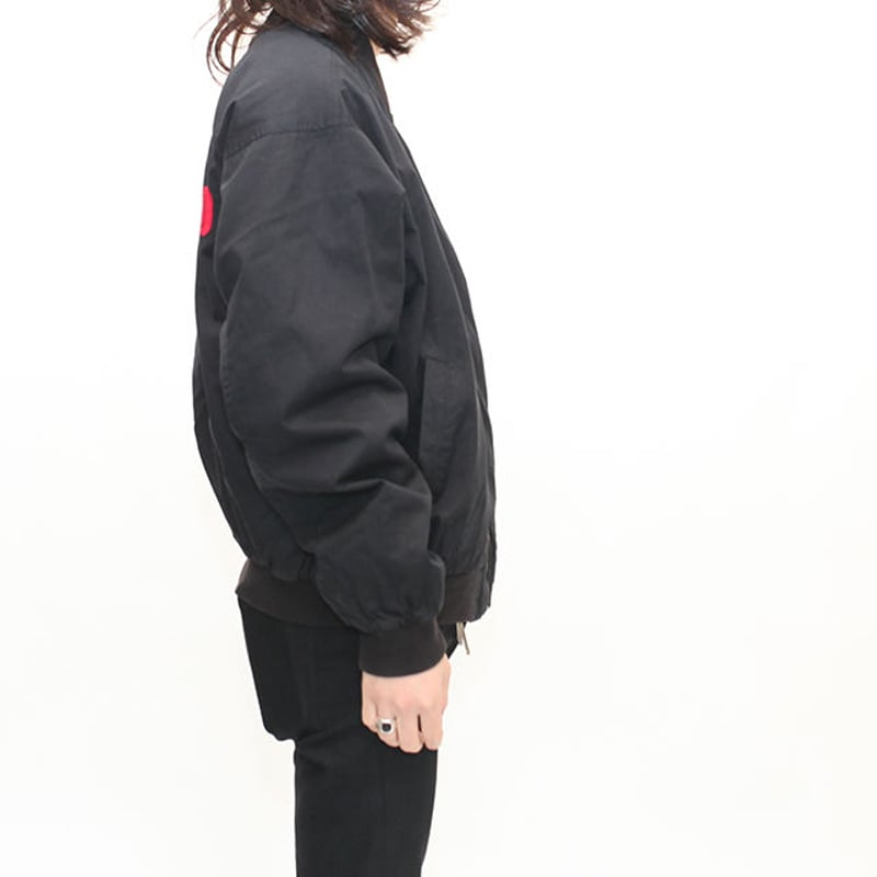 Marlboro MA-1ジャケット リバーシブル ブラック レッド Marlboroマルボロ リバーシブル 刺繍ロゴ 黒赤 MA-1 ブルゾン L