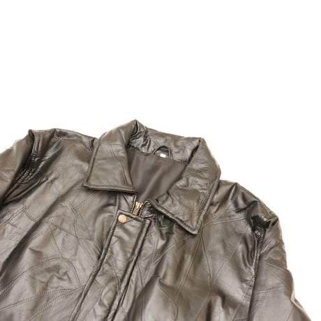 ツギハギ レザーハーフコート Patchwork Leather Half Coat ＃