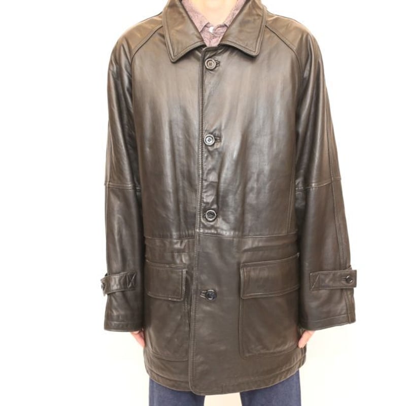 レザー ハーフ カーコート Vintage Leather Car Coat | Blue レザー ハーフ カーコート Vintage Leather Car Coat | Blue