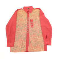 花柄 刺繍 長袖シャツ Flower Embroidery L/S Shirt #
