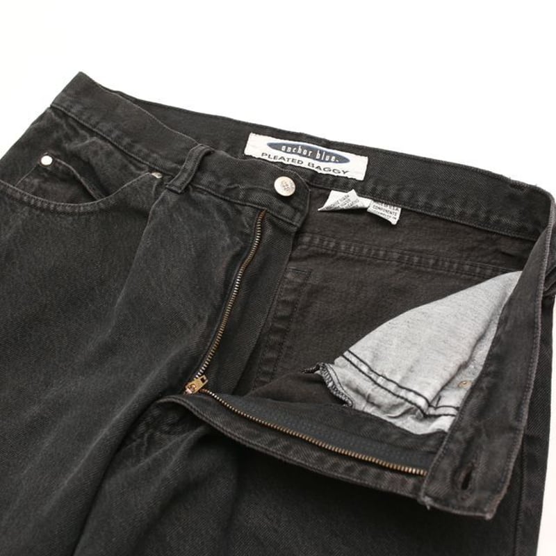 anchor blue black denim w33×L30 後染めbuggy 90s ANCHOR BLUE 