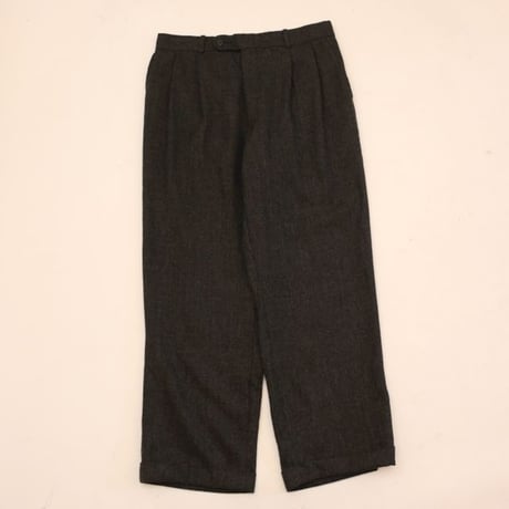 2タック カシミア ウールスラックス パンツ Cashmere×Wool 2 Tuck Slacks Pants