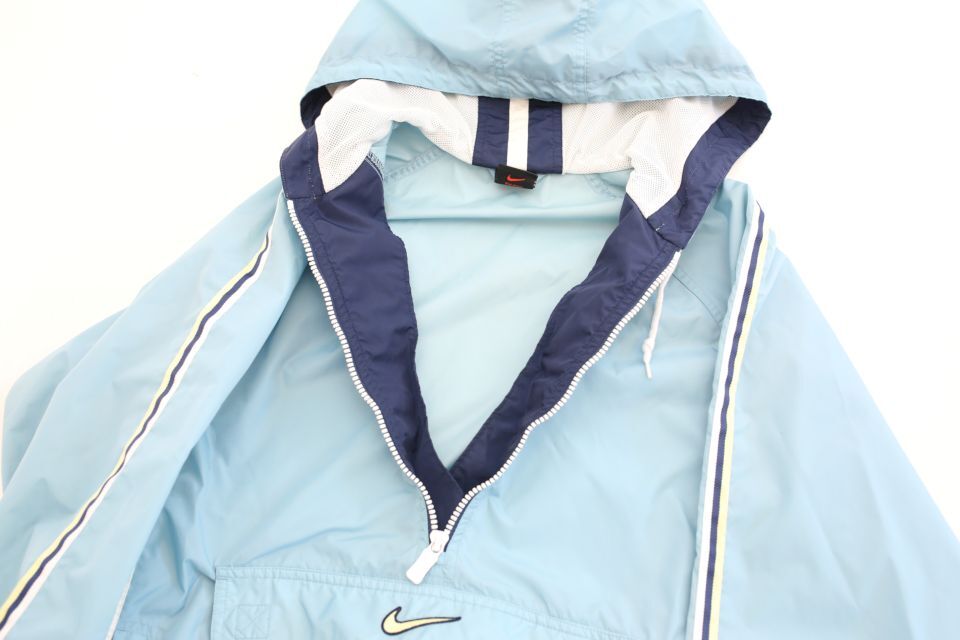 90s ナイキ アノラックパーカー Nike Nylon Anorak Jacket | Blue 90s ナイキ アノラックパーカー Nike Nylon Anorak Jacket | Blue