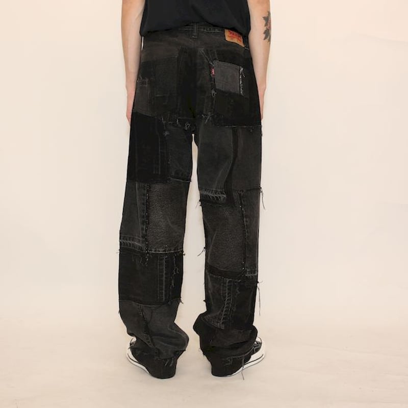 リーバイス パッチワーク リメイク ブラックデニムパンツ Levi's