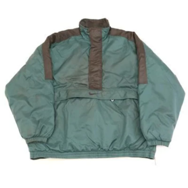 90s ナイキ ハーフジップ ナイロンジャケット Nike Nylon Jacket# | Blue