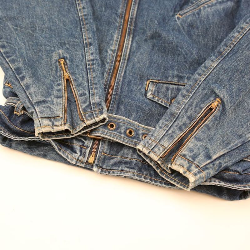 GUESS/ゲス デニムジャケット ライダース ウエスタン Worn Out ゲス デニム ライダースジャケット GUESS Riders Jacket # | Blue