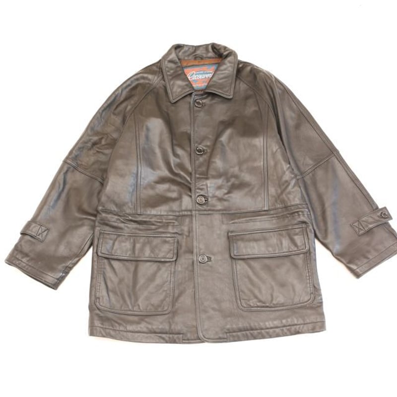 菅田将暉vintage leather car coat レザーカーコート