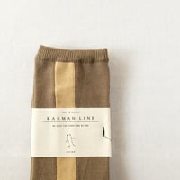 GEMINI -khaki × orpiment- 双子座の靴下 23-25cm  /  KARMAN LINE（カーマンライン）