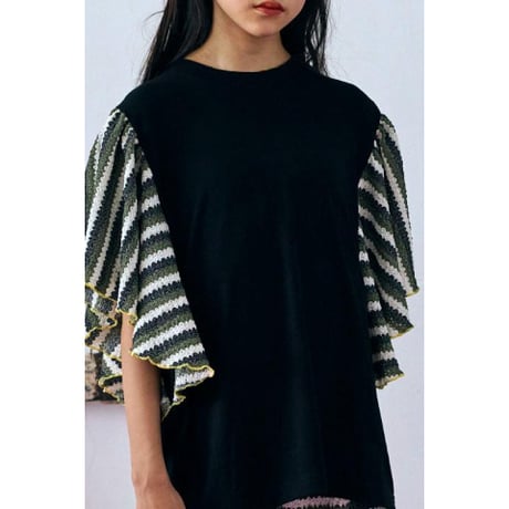 Kaori tops(black) [KK261102-1]/ KOQUeLiKO(コキュリコ)