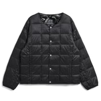 クルーネックボタン インナーダウンジャケット  (ブラック)23AW / TAION(タイオン)
