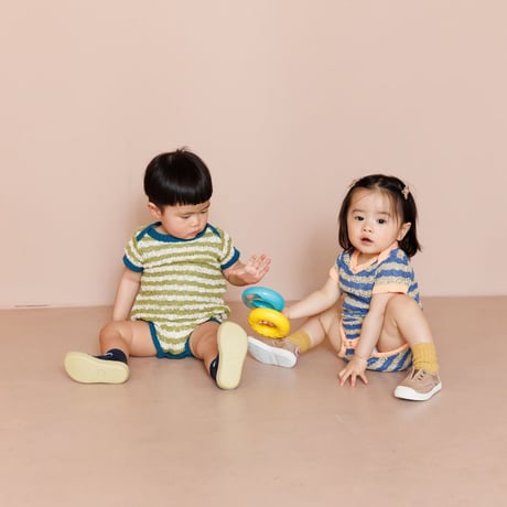 ボーダニットロンパス[pal0491] ネイビー/ &pal(アンドパル)