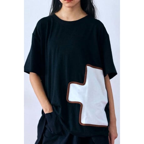 Deco T-shirts(black) [KK261103-1]/ KOQUeLiKO(コキュリコ)
