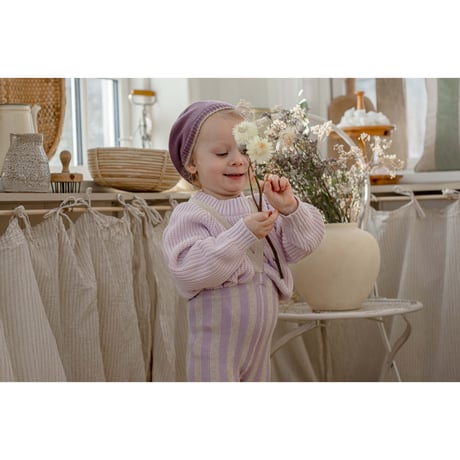 Footless Collection Lavender x Cream Striped/SILLY Silas(シリーサイラス)