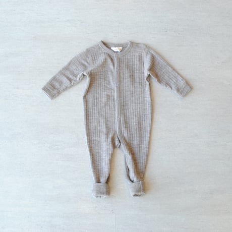 カバーオール MERINO WOOL(Jumpsuit 2in1 foot)Sesame 26AW/joha(ﾖﾊ)