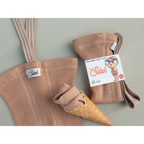 Shorty Tights Collection Light Brown Striped /SILLY Silas(シリーサイラス)