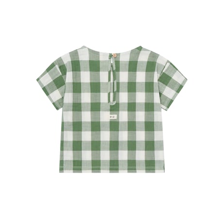 Tシャツ Dill Gingham Boxy T-Shirt /organiczoo(ｵｰｶﾞﾆｯｸｽﾞｰ)