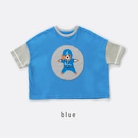 デコポン犬ワイドTシャツ ブルー/amiamie(アミアミ)