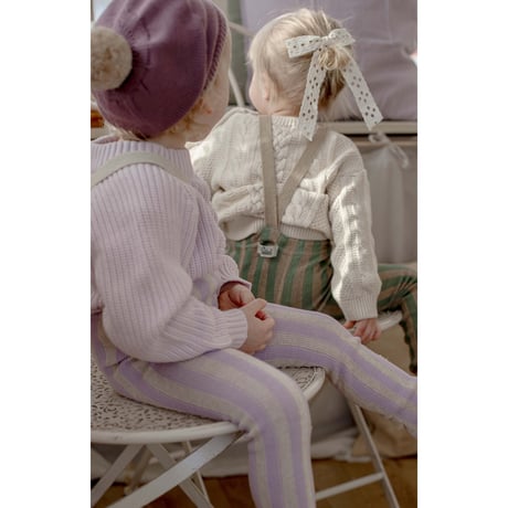 Footless Collection Lavender x Cream Striped/SILLY Silas(シリーサイラス)