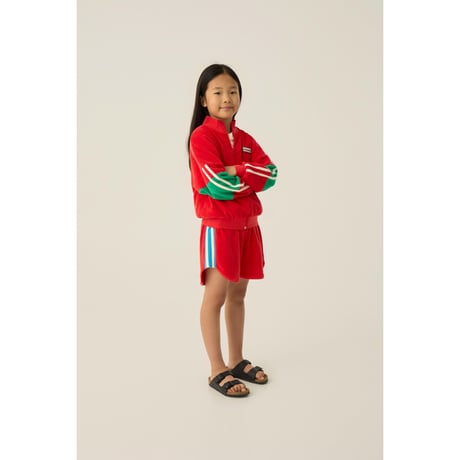 ショートパンツ Red Color Block Shorts(3Y,4Y,5/6Y)/The Campamento(カンパメント)