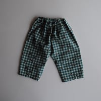 チェック＆刺繍パンツ[pal0416] ミント/ &pal(アンドパル)