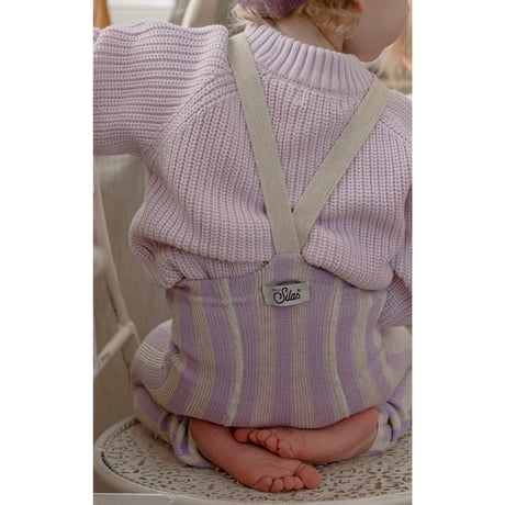 Footless Collection Lavender x Cream Striped/SILLY Silas(シリーサイラス)