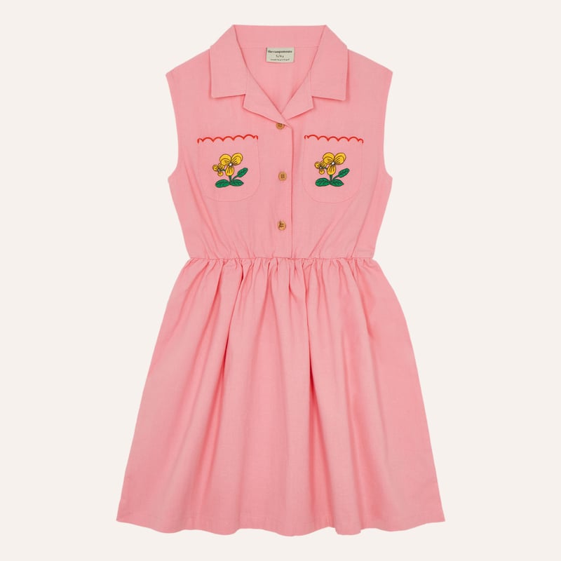ワンピース Flowers Pink Dress(3Y,4Y,5/6Y,7/8Y)/The C
