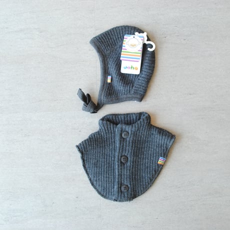 ネックウォーマー MERINO WOOL(Polo neck heavy) Grey 26AW/joha(ﾖﾊ)