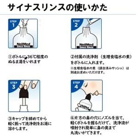 サイナスリンス　スターターキット10包（240ml*10回分）洗浄ボトル付