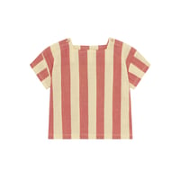 Tシャツ Tomato Stripes Square Neck T-Shirt /organiczoo(ｵｰｶﾞﾆｯｸｽﾞｰ)