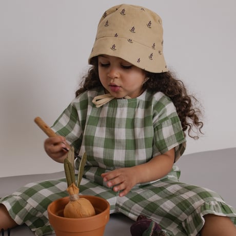 Tシャツ Dill Gingham Boxy T-Shirt /organiczoo(ｵｰｶﾞﾆｯｸｽﾞｰ)
