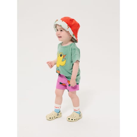 ショートパンツ Tangerine all over short leggings(18M/24M)　/ bobochoses(ボボショーズ)