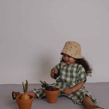 Tシャツ Dill Gingham Boxy T-Shirt /organiczoo(ｵｰｶﾞﾆｯｸｽﾞｰ)