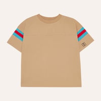 Tシャツ Bicolor Bands Camel Tshirt(3Y,4Y,5/6Y)/The Campamento(カンパメント)